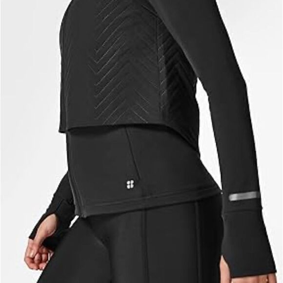 NEW Sweaty Betty Fast Track Layered Longline Black Jacket Sz S - Picture 5 of 13
